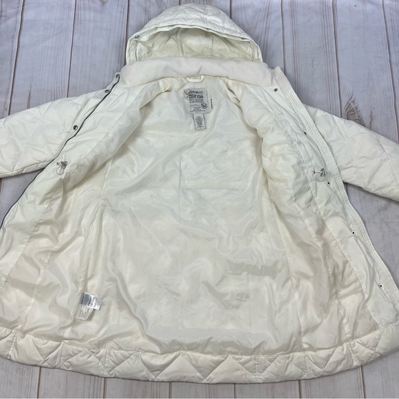 Eddie Bauer Yukon Classic Down Hooded Quilted Parka 700 Fill Off-White Sz M - Picture 13 of 16